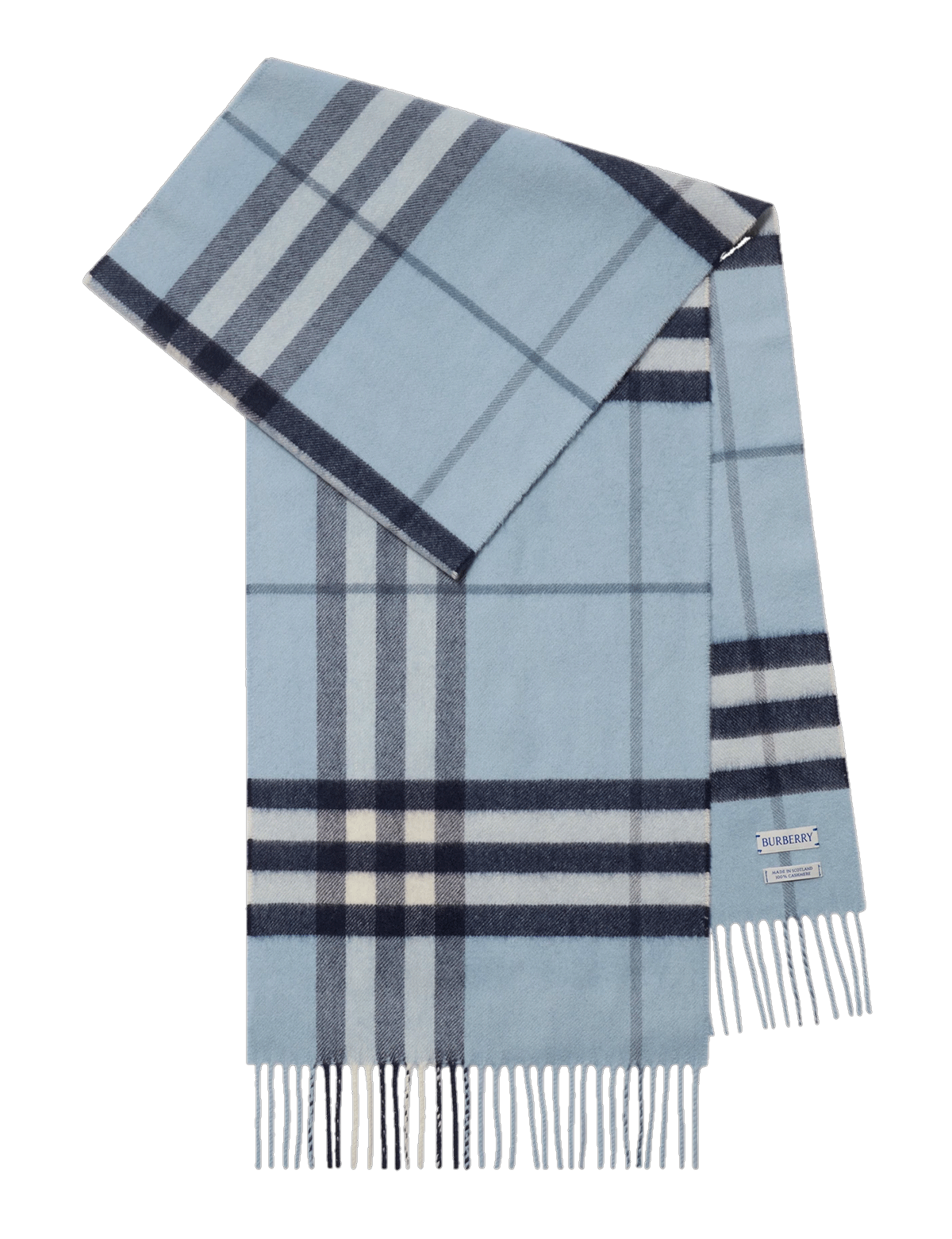 Check Cashmere Scarf in Charcoal grey